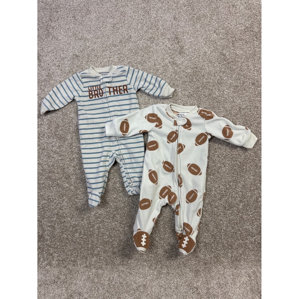 Carters Baby Boy Footed Pajamas Lot of 2